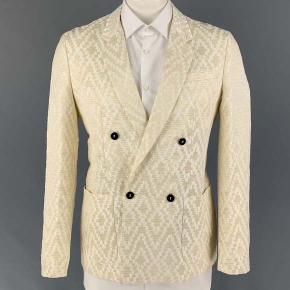 EMPORIO ARMANI Other - EMPORIO ARMANI Beige Jacquard Polyamide Blend Sport Coat